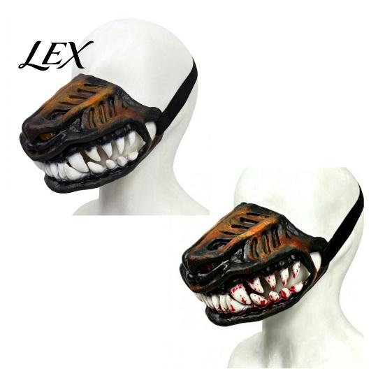Adjustable Dog Face Mask Hell Hound Muzzle for Dogs, Scary Natural Latex Beast Costume Pet Role Play with Straps, Halloween Party Cosplay And