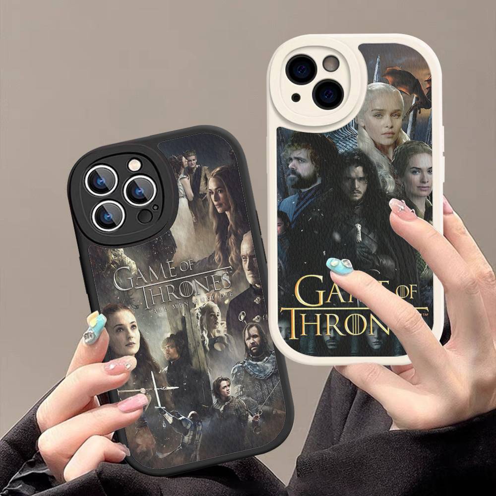 Film G-Game Of T-Thrones Leather Phone Case For IPhone 16 15 14 17 Pro Max 11 12 Mini Plus Soft Shell
