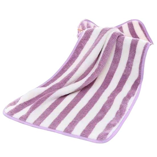 Bath Towel Super Soft Wide Striped Non-Fading Highly Absorbent Ultra-Thick Absorb Water Coral Velvet Thickened Bath Face Towel Washcloth Home Supplies