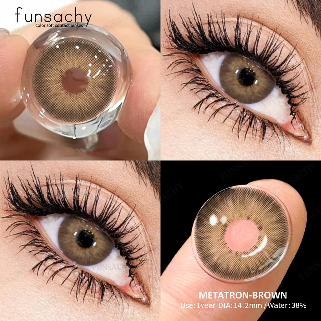 FUNSACHY 2 шт Colorcon 1 пара корейских линз цветные контактные линзы для глаз синие линзы большие зеленые линзы черные линзы на год
