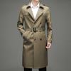 Мужской длинный тренч Осень Новая мода Красивое пальто Деловой кэжуал Мужская куртка