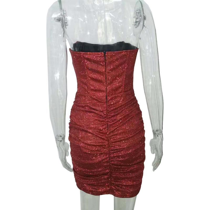 Летние женские платья-футляры на одно плечо без бретелек из рыбьей кости