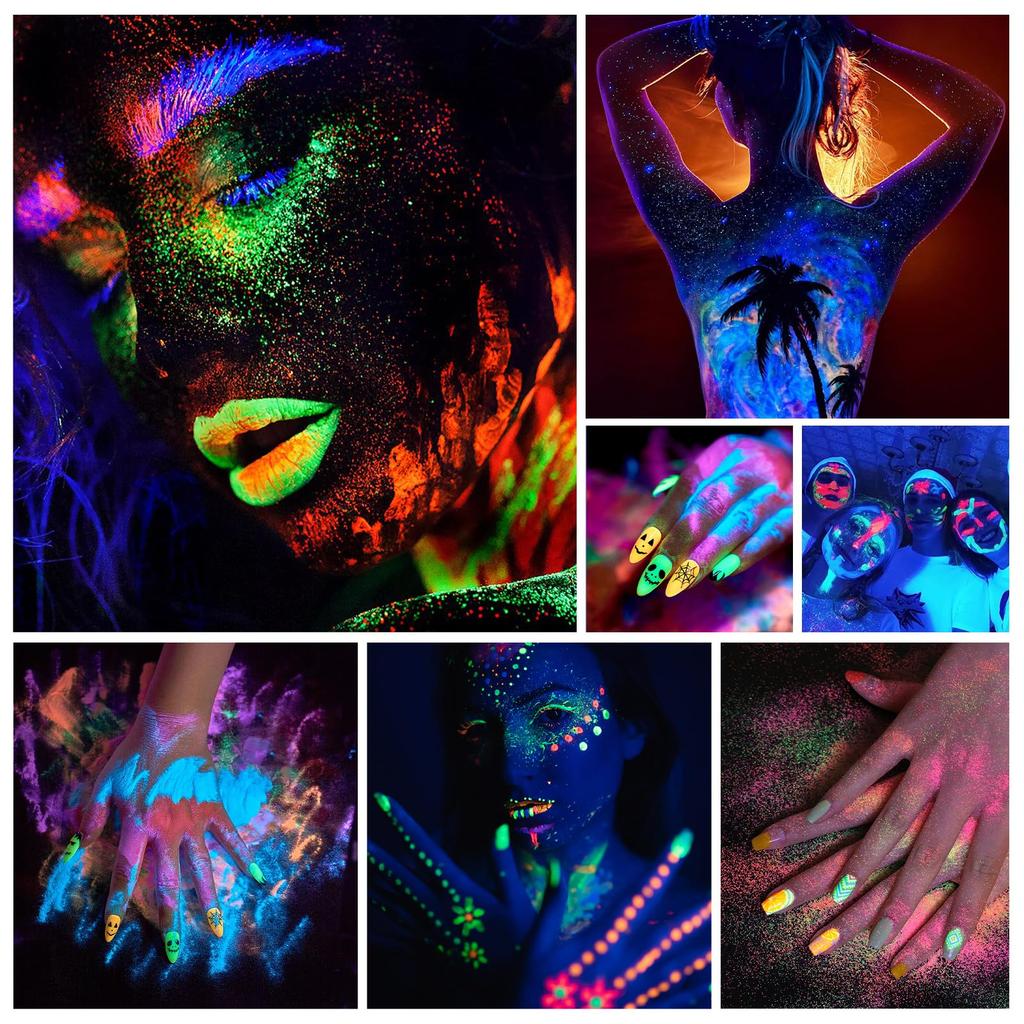 SEISSO Glow-in-the-Dark Powder, Luminous Pigment Powder, Pearlescent Colors, High Brightness, Long-Lasting Glow, UV Resin, Epoxy Resin, Slime,