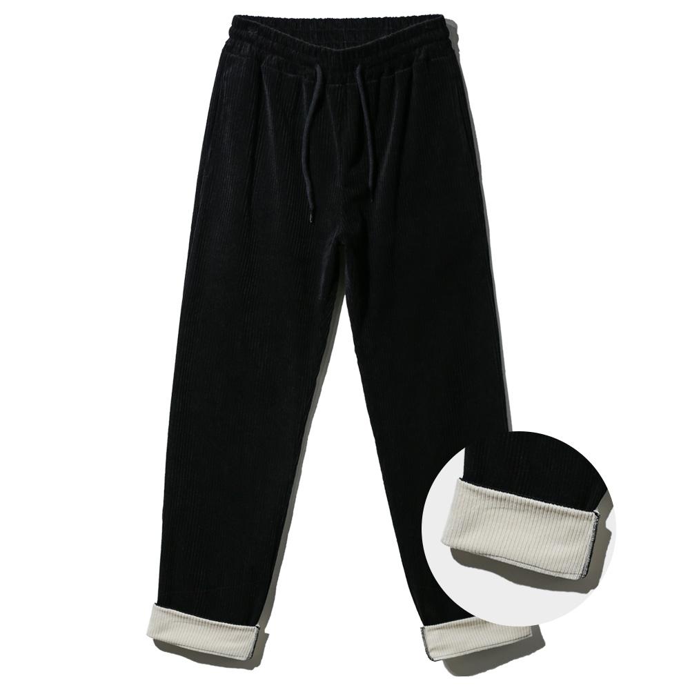 ALVINCLO Corduroy Color Block Semi-Wide Training Pants Pan1763 (3 Colors)
