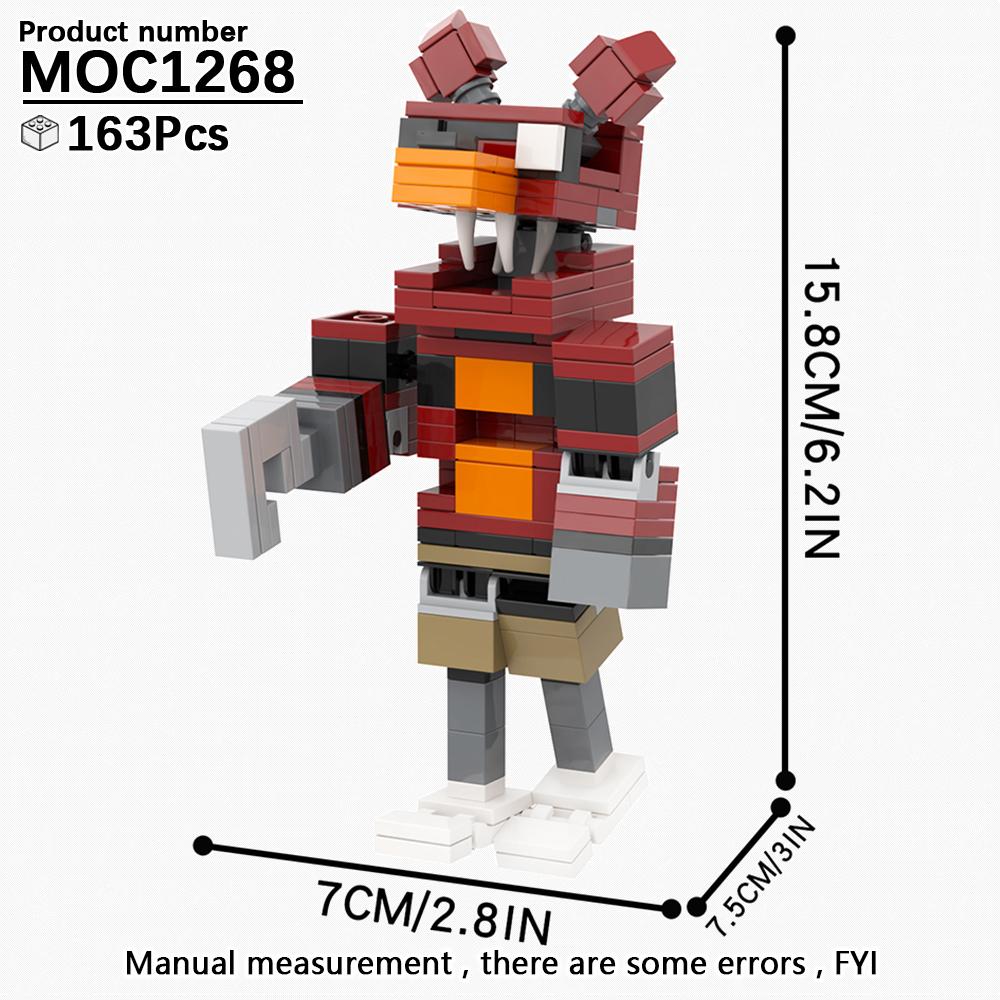 MOOXI FANF Хоррор Игра Ролевые Утки Фокси Кролик Медведь MOC Кирпичи Модель Набор DIY Диорама Детские Игрушки Набор Строительных Блоков Подарок Взрослому
