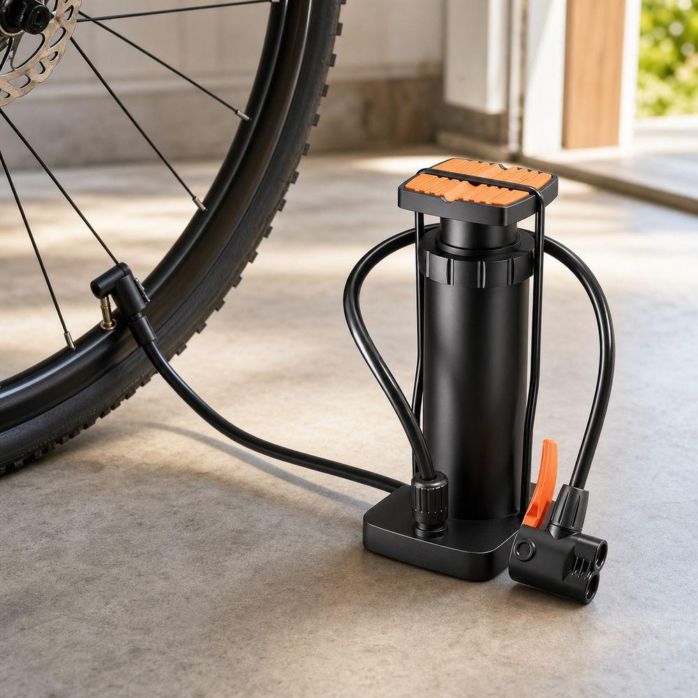 Portable Foot Air Pump High Pressure Bike Floor Pump New Portable Tire Inflator Bicycle Inflation