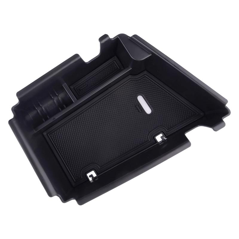Car Interior Center Console Armrest Storage Box Organizer Tray with Anti-Slip Mat Black Fit for Hyundai Elantra N 2022 RHD