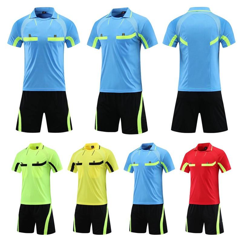 Adult Soccer Referee Uniform Set Short Sleeve Shirt Shorts Matches Training World Cup Style
