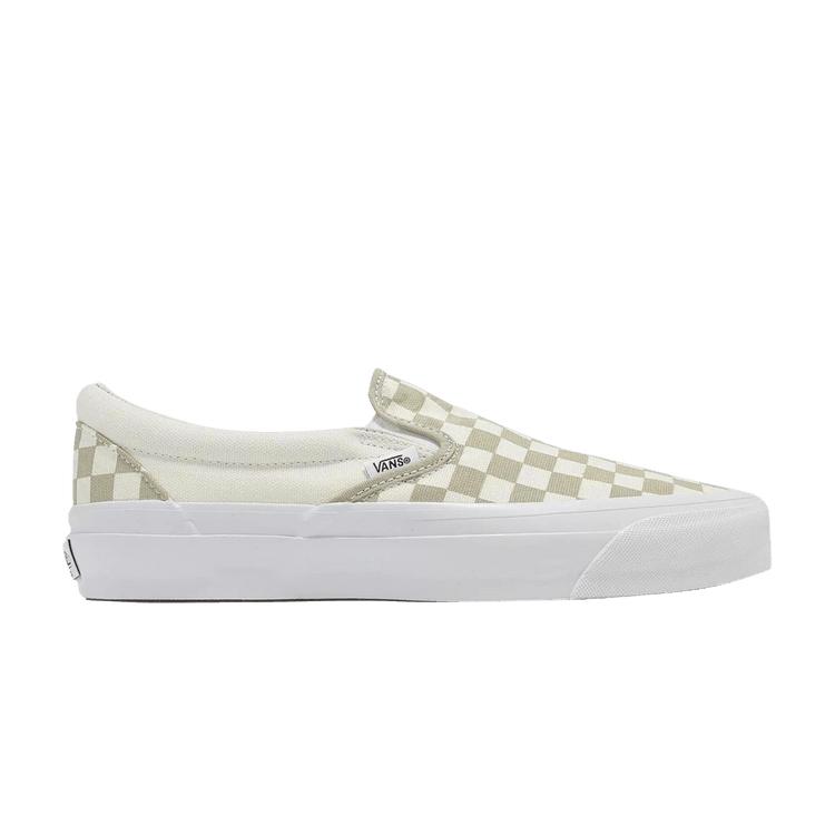 Vans Classic Slip-On 98 LX Checkerboard - Light Brown Men Sneakers Cream Eucalyptus VN000D5AEQB