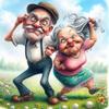 5d Funny Diy Couple Old Diamond Painting Portrait New 2024 Full Diamond Embroidery Sassy Happy Grandma Handmade Mosaic Home Art