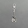 Trendy Retro Guitar Metal Keychain Pendant - Unique Musical Instrument Backpack Accessory