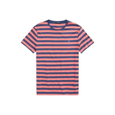 Polo Ss22 Полосатая футболка с коротким рукавом и круглым вырезом Мужские топы Красный MNPOTSH1N821153-600