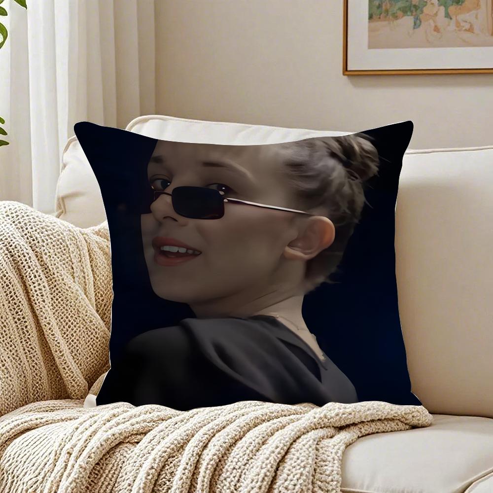 mMillie Bobby Brown Peripheral Cushion Cover Pillowcase Antidustmite living Room Sofa Decor Cushion Room