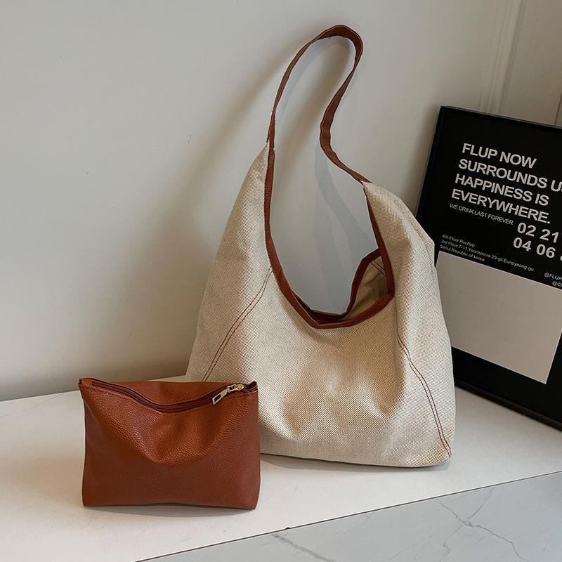 Большая вместительная холщовая сумка для женщин, новая модная сумка на одно плечо, повседневная школьная сумка для игрушек в дорогу