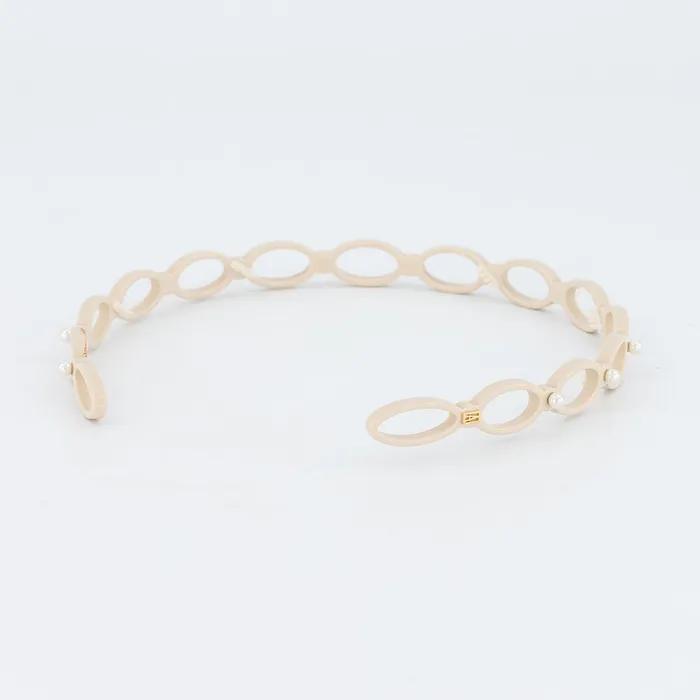 [Alexandre de Paris] Cambronne Hairband Beige