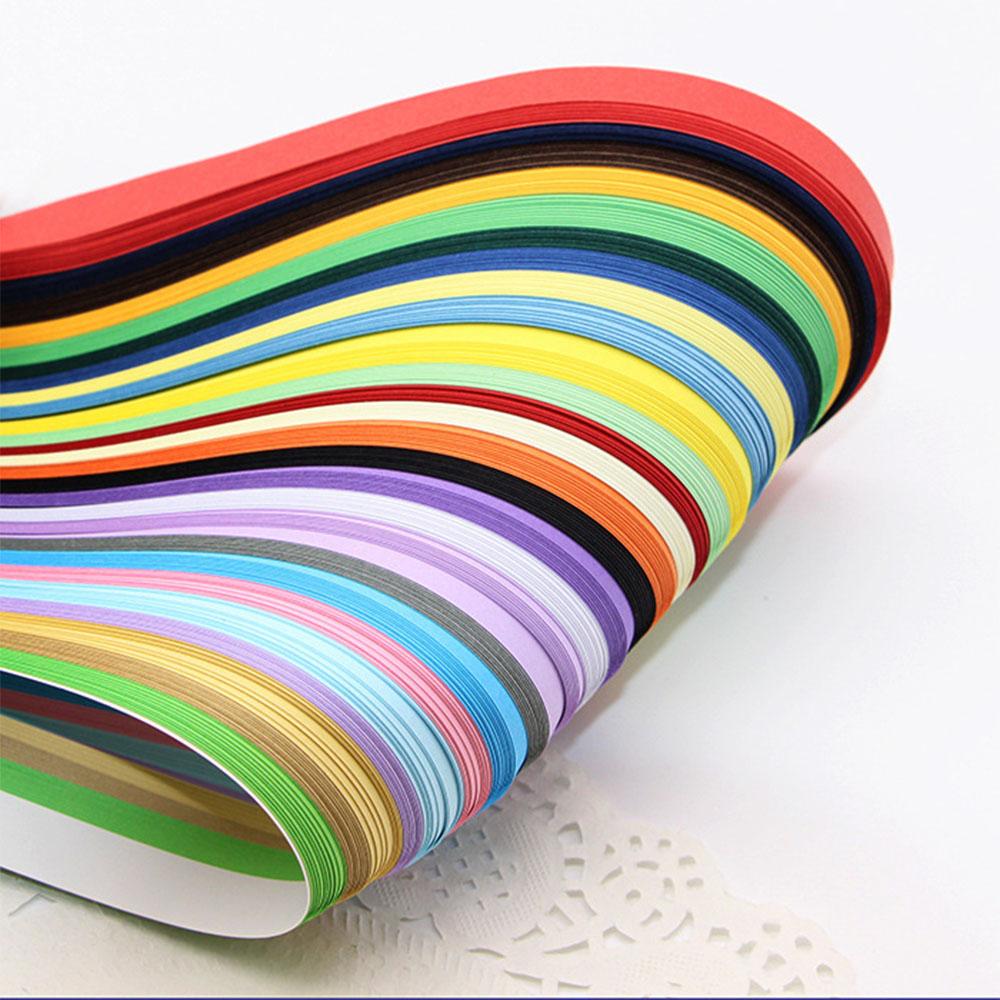500pcs 50 Colors Home DIY Paper Quilling Paper Decor Pressure Relief Gift Craft Tools