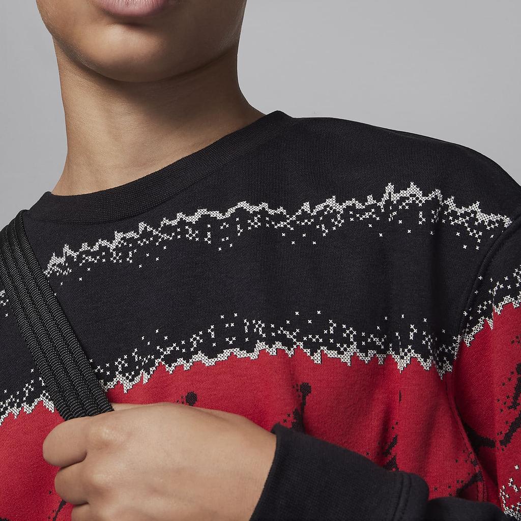 Jordan Толстовка с круглым вырезом и длинными рукавами, детские топы, черный цвет FV5658-010