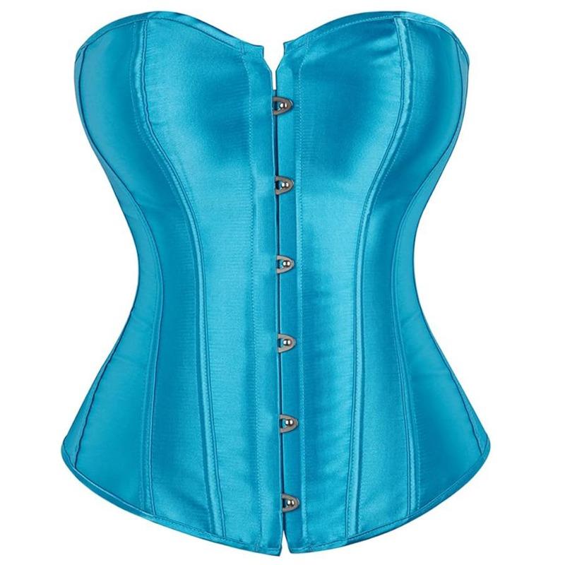 Хэллоуин Корсет для двора Сатиновый бюстье С Shapewear с Push-Up