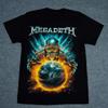 Новая черная хлопковая футболка с коротким рукавом группы Megadeth, все размеры, унисекс