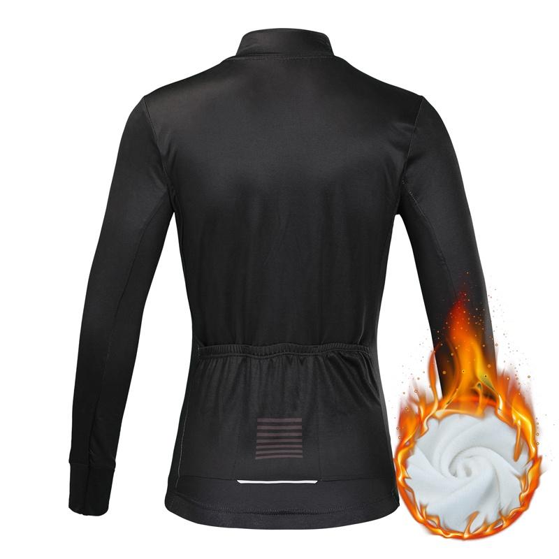Зимние флисовые трикотажные изделия для езды на велосипеде, комплект одежды для велоспорта, сохраняющий тепло, женский костюм с длинными рукавами для велосипедной одежды