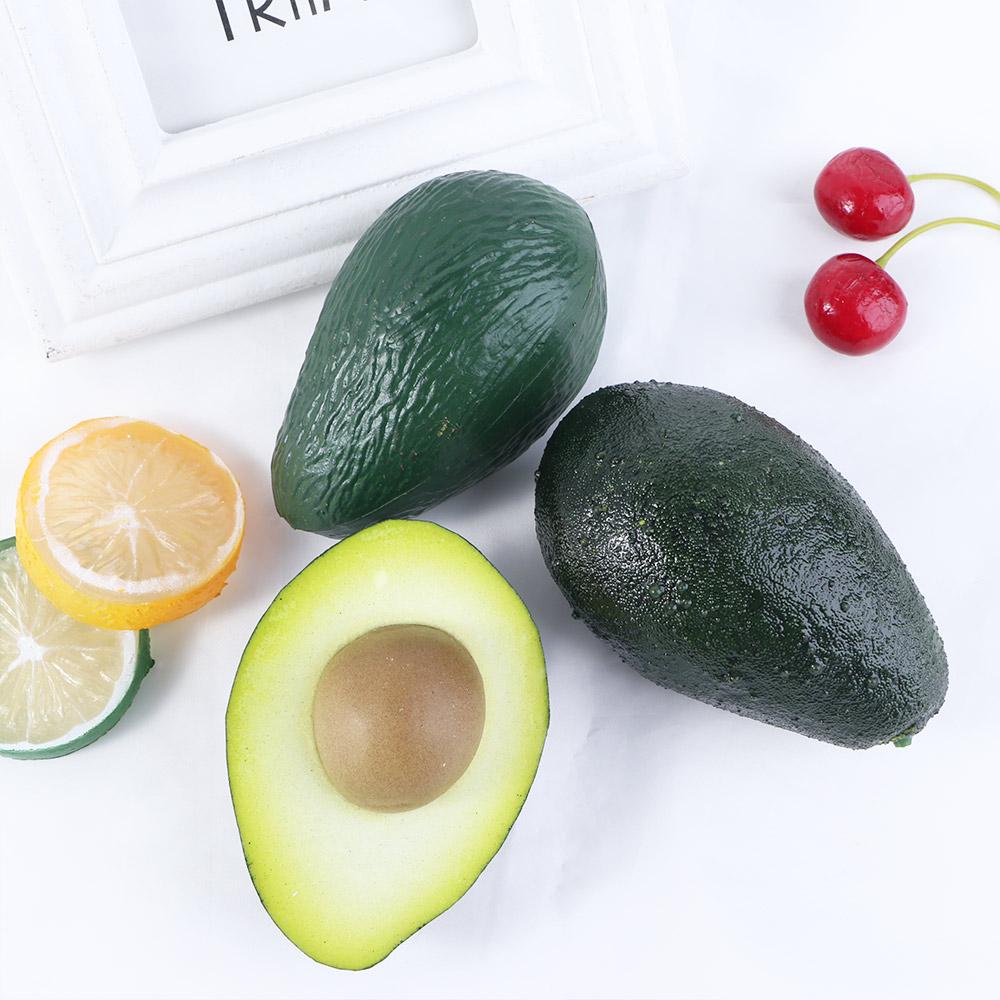 Plastic Fake Fruit Artificial Avocado Photography Props Table Decoration Party Ornaments