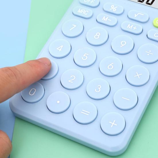 Student Calculator 8 Digits Professional Candy Color Small Portable Battery Operated LCD Display Student Calculator Office Supplies