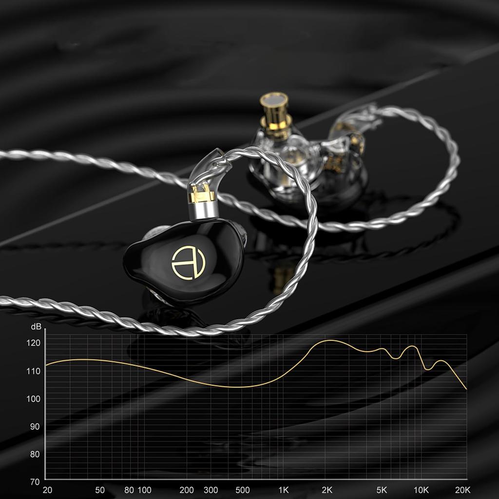 LINSOUL TRN ST7 Гибридный тип Натуральные смоляные HIFI наушники Recable Design Канальный тип Эргономичный дизайн Высокочистый посеребренный OFC кабель Двойной динамический