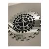 Large Silver Decorative Wall Clock Mirrored Plexiglass On Mdf With Turkish Numbers 60x60 Cm Clock