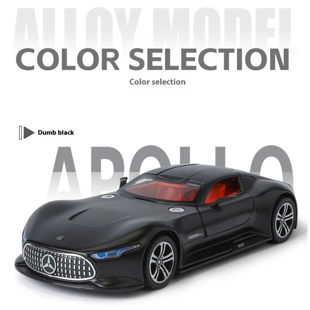 1/24 Benz AMG Модель автомобиля из сплава со звуком и светом, спортивная модель автомобиля, украшение для стола, подходит для мальчиков в качестве подарка