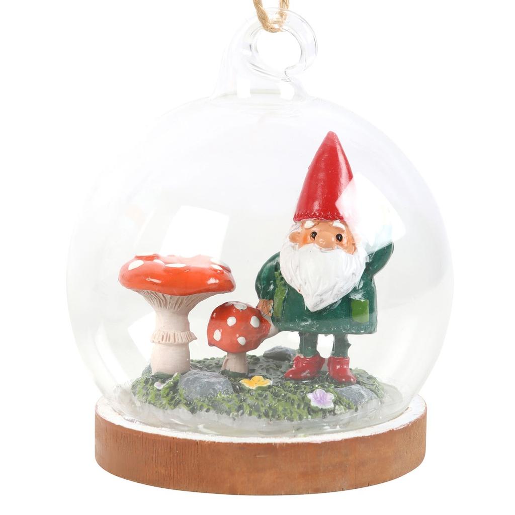 Something Different Glass Gnome Hanging Decoration