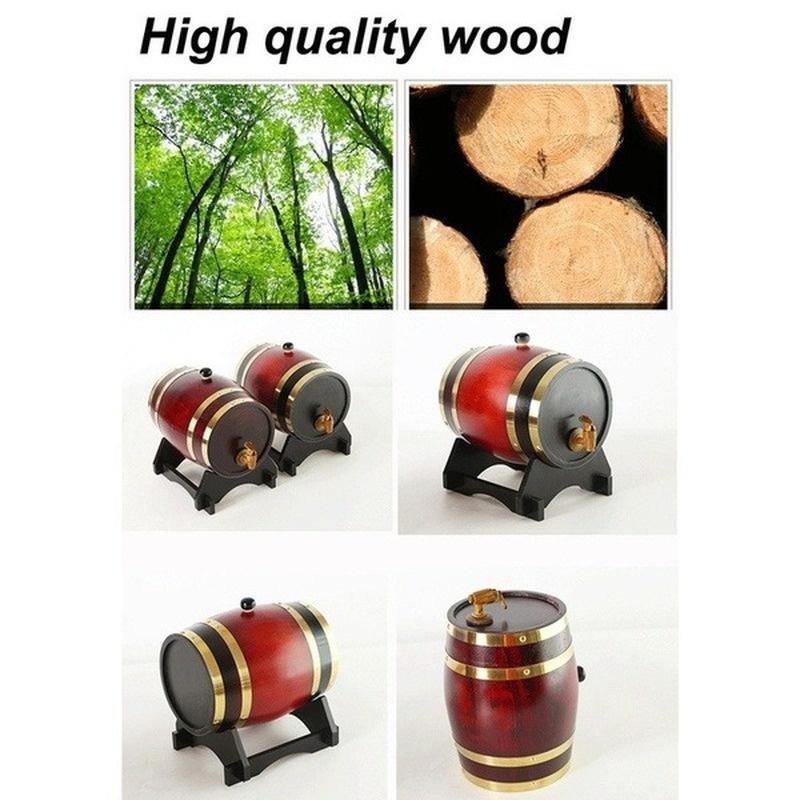 Дубовая бочка емкостью 3 л со встроенным вкладышем из алюминиевой фольги для хранения собственного виски, пива, вина, бурбона, бренди и многого другого
