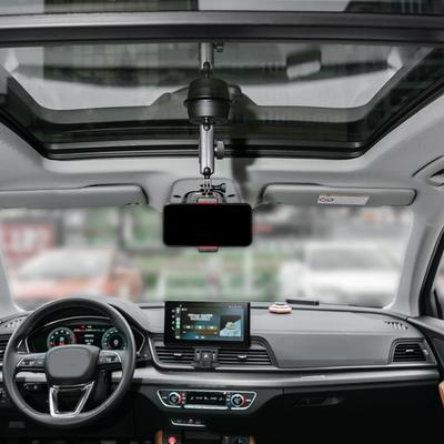 Автомобильный держатель из алюминиевого сплава на присоске Совместим с экшн-камерой Удобен для перевозки в путешествии