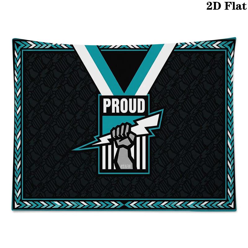 Port Adelaide Power Wall Tapestry Aesthetic Wall Hanging Printed Fabric Blanket Decorative Tapestries for Bedroom Living Room Home Decor