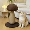 Floor Standing Cat Scratch Post Interactive Scratcher Durable Cat Toy Wear-Resistant Shiitake Mushroom Sisal Claw Grinding Toy