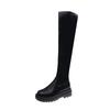 2023 Women's Over-the-Knee Black Knight Boots: Trendy, Thick-Soled, Large Size Autumn/Winter European Style