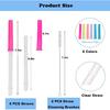 6 PCS Straws Replacement Compatible with 14 oz Reduce Kids Coldee 2.0 Tumbler - Reble Silicone Valve and Straw with Cleaning Brush - Spill-Proof