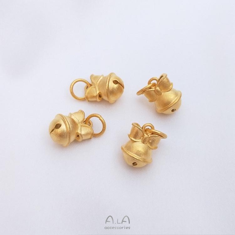 Вьетнамский кулон-колокольчик из золотого песка, символ богатства и благословения - Шарм ручной работы для самостоятельного изготовления браслетов и ожерелий.