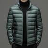 Men's Down Jacket Winter New Style Men's High-end Stand Collar Lightweight Down Jacket White Goose Down Light Warm Jacket