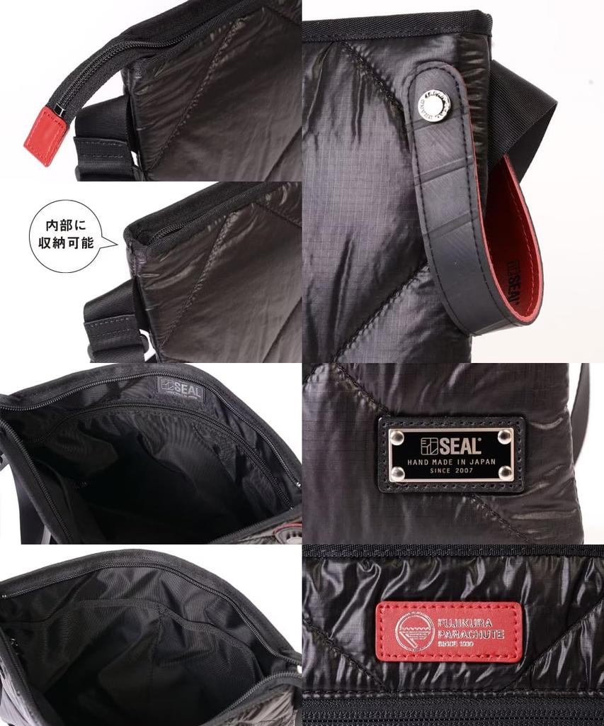 Сумка-кроссбоди Fujikura Koso Collaboration Sacoche AIR Shoulder Сделано в [Печать] Сумка, МОДЕЛЬ, Большая, Легкая, Сумка, Мужская, Япония, FS-014BK