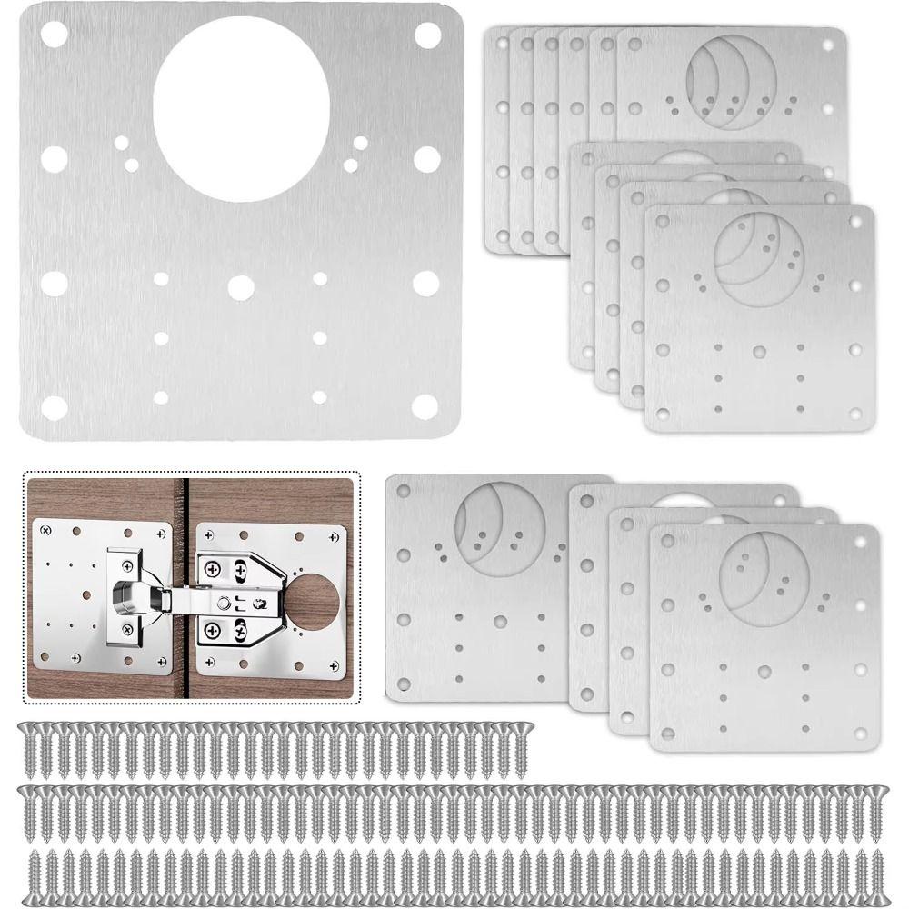 Thickened Cabinet Door Hinge Installation Plate Cupboard Door Hinge Mounting Plate Household Tools