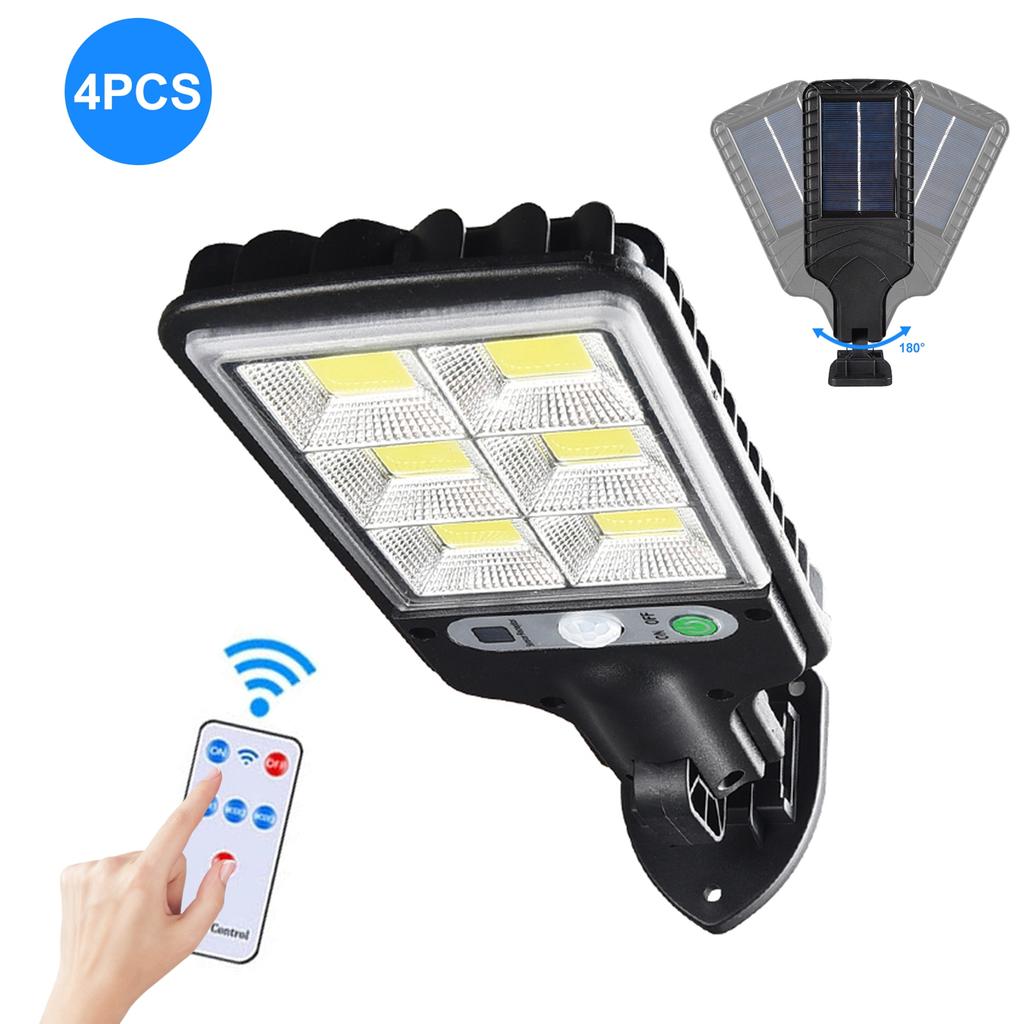 72COB Solar Powered Wall Light PIR Motion Sensor Lights Outdoor Waterproof Solar Street Light Garden Lamp 3 Light Modes