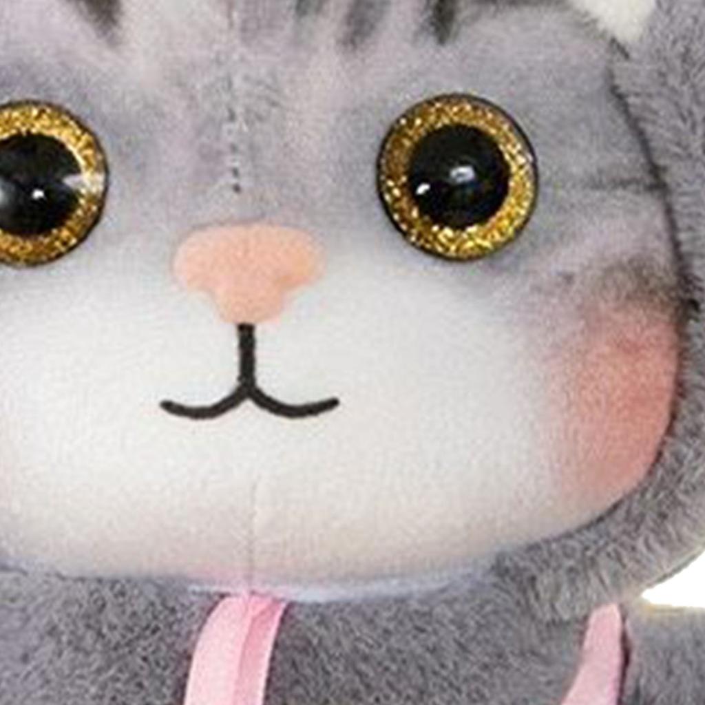 Cat Plush Toy Lovely Bell Soft Colorful Fuzzy Stuffed Cat Plush Toy for Children Birthday