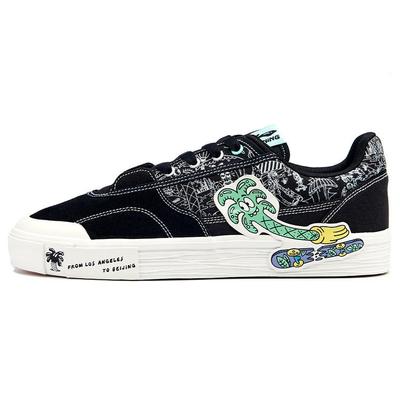 Кроссовки для скейтбординга LiNing Steven Harrington X Hand-Plant Casual Slip-Resistant Durable Low-Top, женские, черные, белые, зеленые, AECR070-2