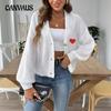 Women's Plus Size Sweater Cardigan Autumn Love Applique Short Button Jacket Sweater Cardigan