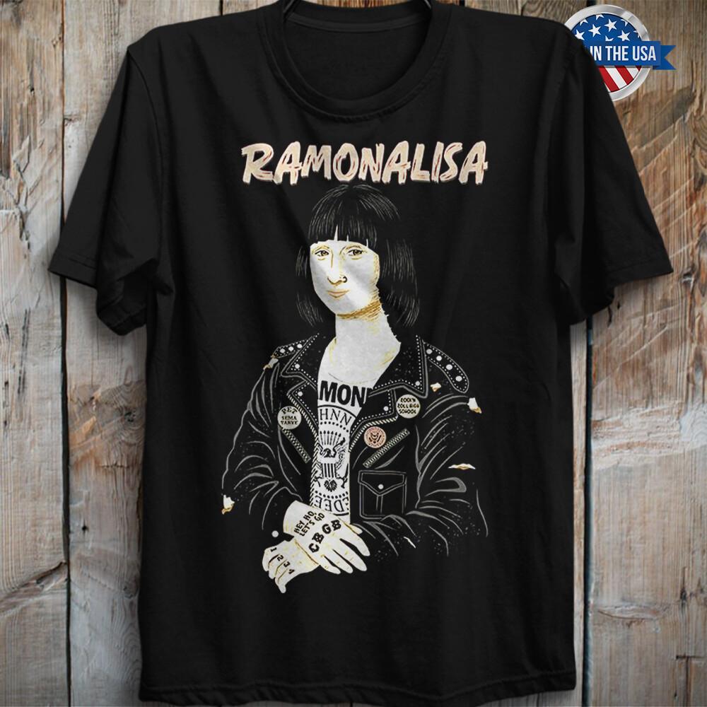 The Ramones Панк-рок группа Мона Лиза Ретро Футболка Джои Рамон Джонни Рамон Унисекс Футболка