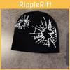 Fall Winter Knit Hat With Plant Flower Embellishments For Men And Women