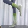 Gradient Non-Slip Mid-Calf Toe Separator Yoga Socks - Autumn/Winter Sweat-Absorbing Sporty Style.