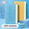 (Логотип можно выгравировать) Расписание дел на 2024 год, ежедневное планирование для студентов, план-книжка, записная книжка, блокнот, тетрадь, 180 листов, 360 страниц