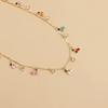 ins colorful drip cherry zircon pendant necklace Spice girl choker explosive item necklace