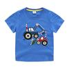 Новая футболка для мальчиков из чистого хлопка с коротким рукавом и принтом - летний топ с круглым вырезом